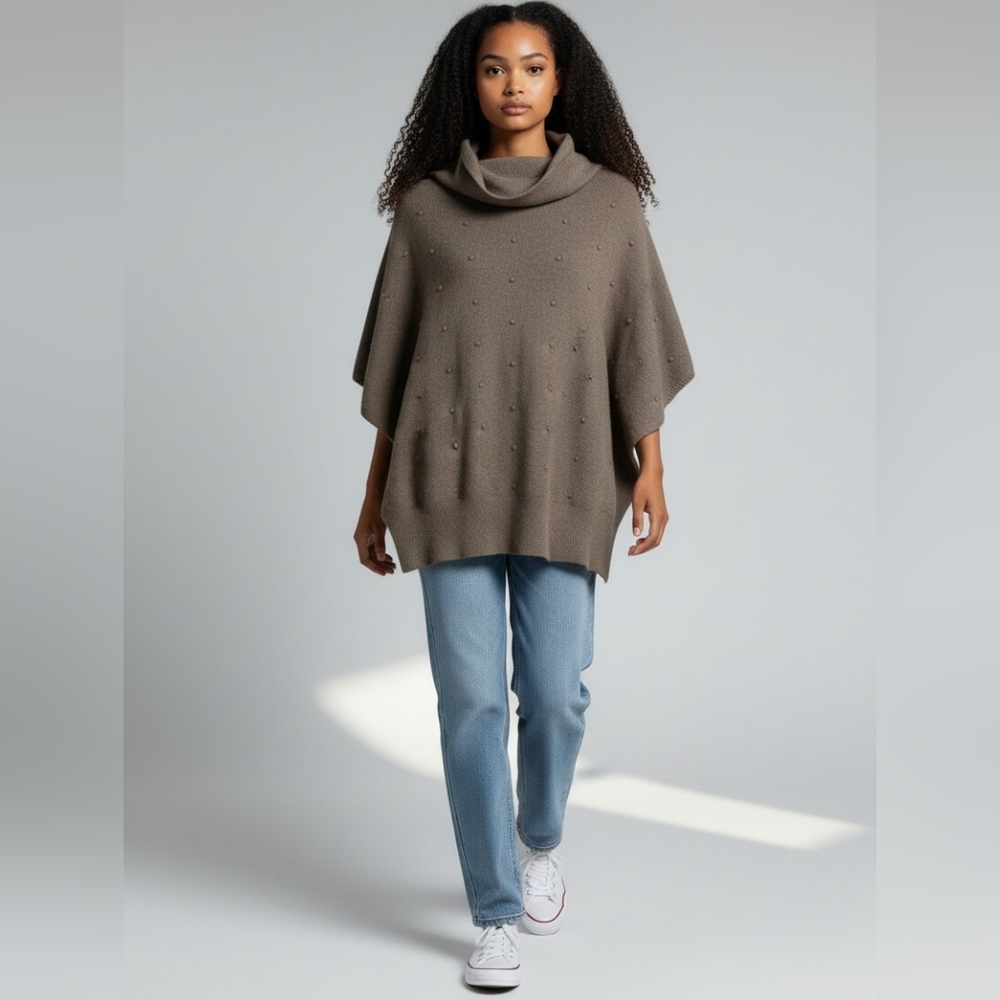 TALCO Cape Pancho Sweater Angora Blend